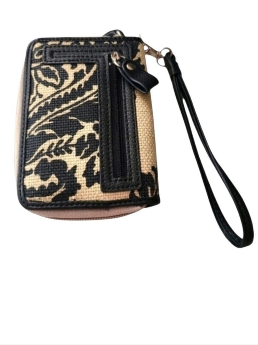 Spartina 449 Daufuskie Island Linen & Leather Wallet Wristlet NWOT